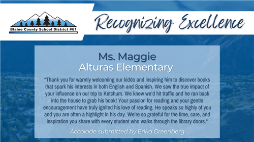  Recognizing Excellence: Ms. Maggie